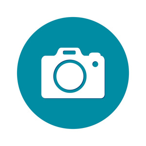 单反相机标志图标.数码相机.平面设计风格.照片