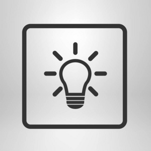 灯光标志图标. 创意思维和商业理念.照片