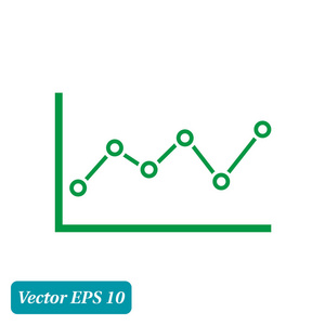 图表图标。 图表符号。 平面设计风格。