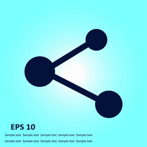 共享标志图标。 平面设计风格的矢量。