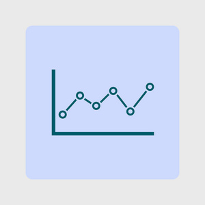 图表图标。 图表符号。 平面设计风格。