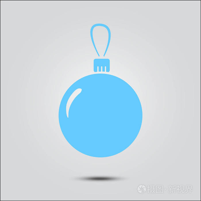 圣诞球图标。 新年装饰。 都是为了庆祝新年和圣诞节。
