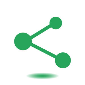 共享标志图标平面设计风格的矢量