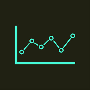 图表图标。 图表符号。 平面设计风格。