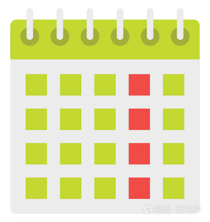 日历墙日历矢量图标，可以很容易地修改或编辑