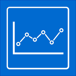 图表图标。 图表符号。 平面设计风格。