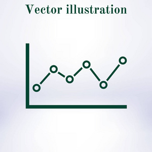 图表图标。 图表符号。 平面设计风格。