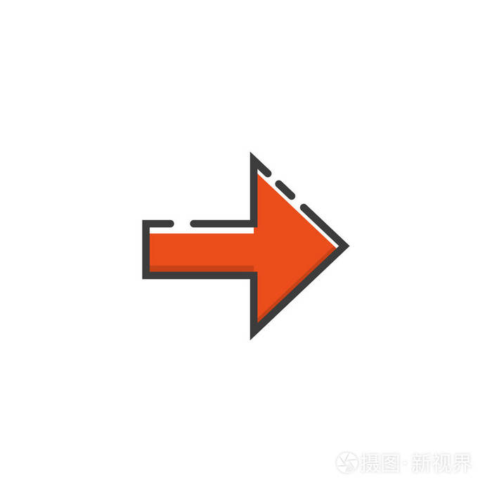 平面设计中的箭头图标矢量图eps10