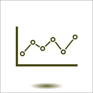 图表图标。 图表符号。 平面设计风格。