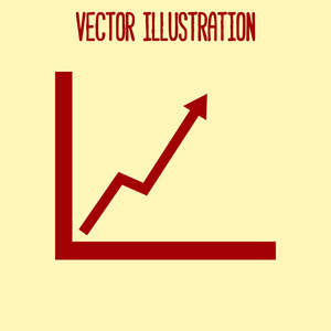 商业图表。 信息图表。 图表图标。 生长图Simbol。 平面设计风格。