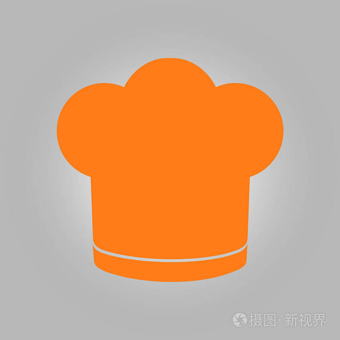 厨师帽标志图标.帽子烹饪符号.