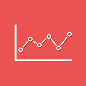 图表图标。 图表符号。 平面设计风格。