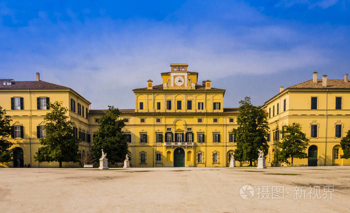 s palace, facade and side wings, Parma, Italy