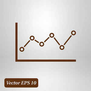 图表图标。 图表符号。 平面设计风格。