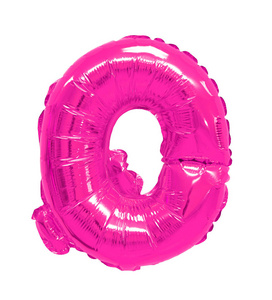 白色背景的粉红色气球英文字母图片