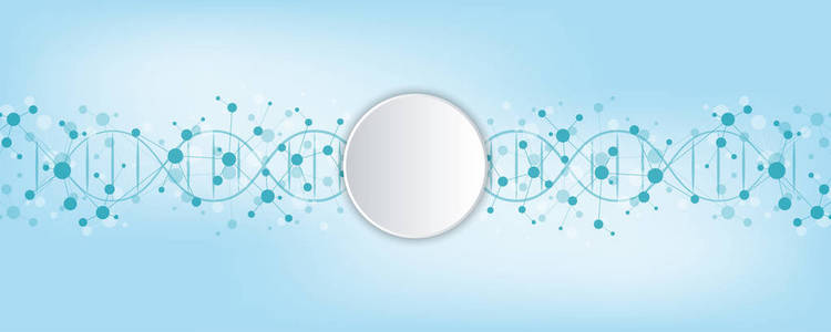 dna 链和分子结构。基因工程或实验室研究。用于医疗或科技设计的背景纹理。向量例证