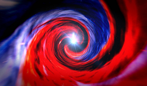 穿越时空隧道.虫洞,时间涡旋的抽象概念,科学与物理三维插图.照片