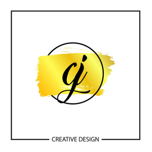 初始字母cj标志模板设计矢量插图照片