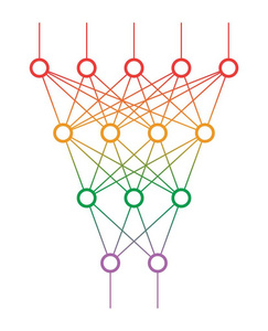 神经网络。人工智能概念。计算机神经元网