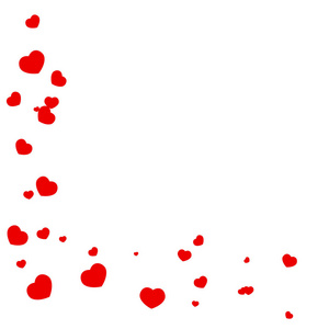 红色的心，在情人节那天的框架