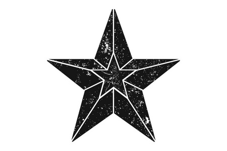 胜利之星与格朗格纹理矢量插图图片