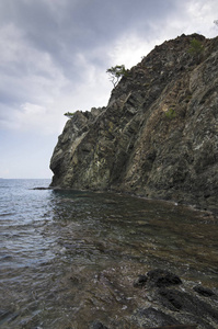 地中海沿岸土耳其卵石海滩