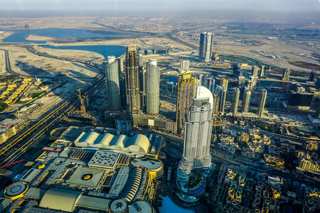 迪拜市区风景如画令人惊叹的迪拜市区天际线城市景观