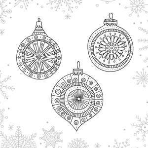矢量圣诞树装饰宝布线艺术在博霍风格机智装饰。 可打印或用作彩页设计模板贴纸图标标识卡
