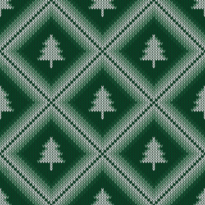 圣诞针织图案. 冬季几何无缝图案. 毛衣,围巾,被子或衣服质地的设计.