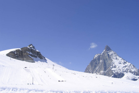  inspiring view of the precipitous Matterhorn Mount on a sunny d