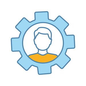 白色背景上的专业技能图标照片