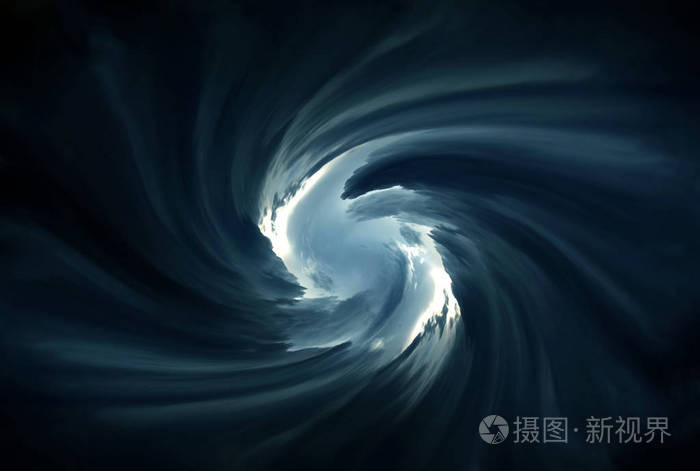 乌云中模糊的漩涡