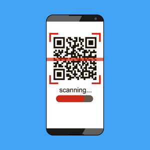 智能手机的 qr 代码图标。向量例证