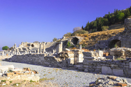 s public baths in the ancient Roman city of Ephesus.