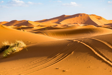 非洲摩洛哥Merzouga撒哈拉沙漠ErgChebbi沙丘美景