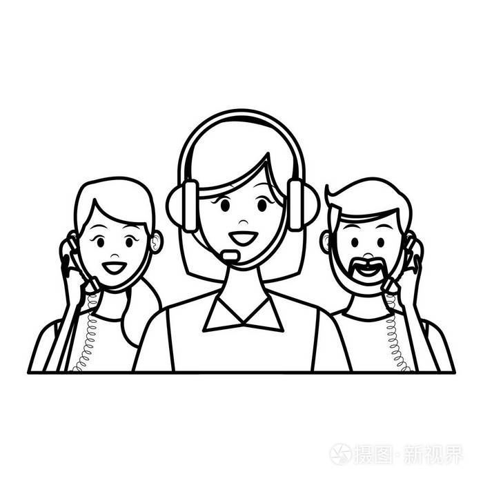 客户服务助理插画-正版商用图片15j0il-摄图新视界