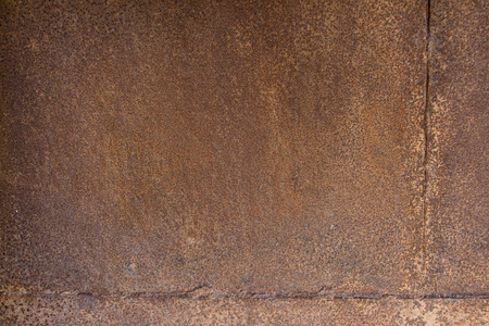 生锈的棕色金属板棕色金属背景纹理金属钢旧版板一些旧划痕照片