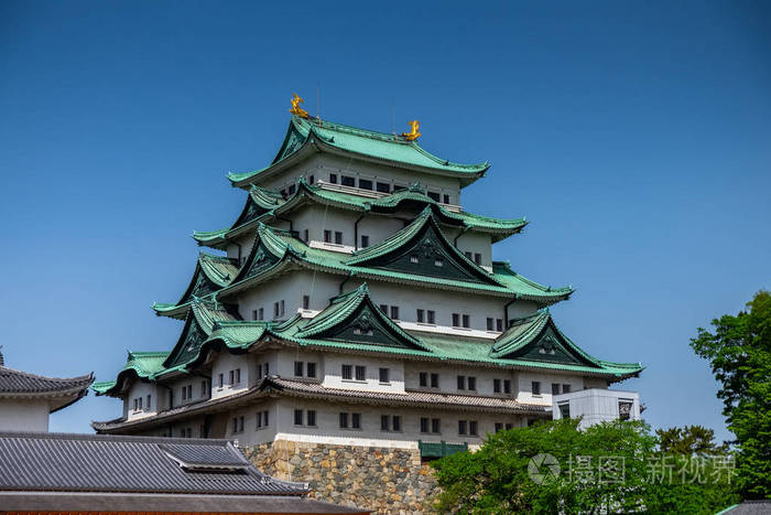 名古屋城堡景观是日本最著名的城堡之一位于名古屋市中心