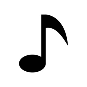 第八音乐音符图示简单矢量插图图片