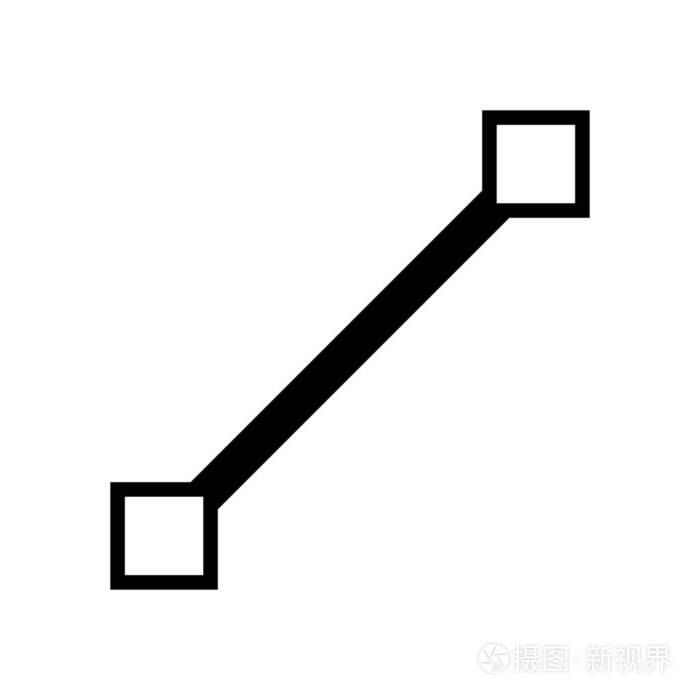 直线路径图标简单矢量图