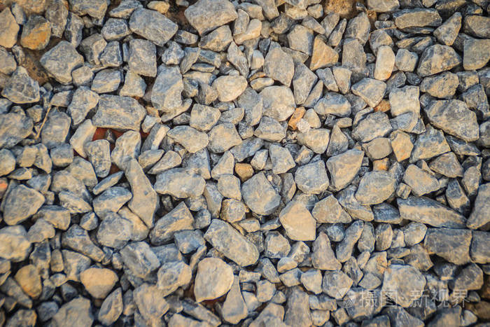 背景砾石纹理. 铁路上的碎石作为纹理和背景