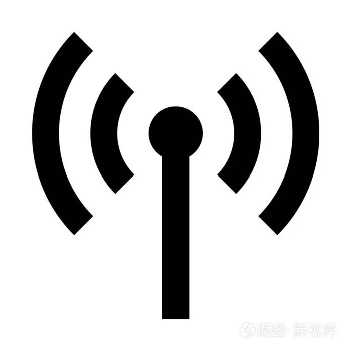 电讯网络塔图标简单矢量图