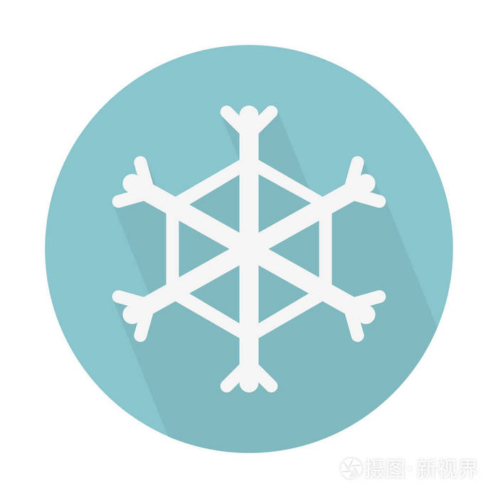 雪图标简单矢量插图