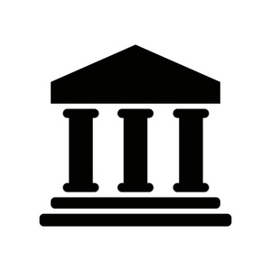 金融机构建设图标简单矢量图图片
