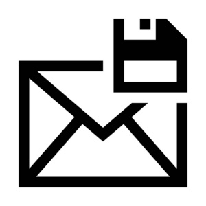 保存电子邮件符号的简单矢量图