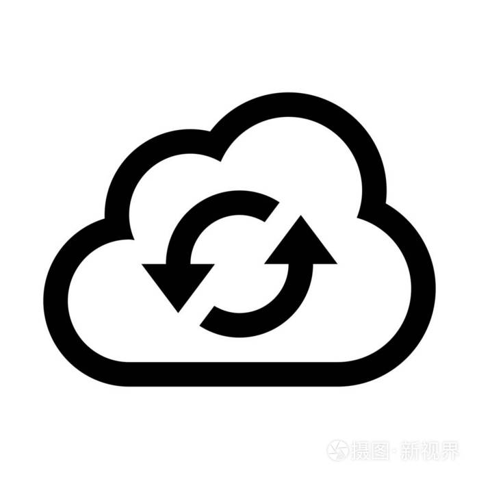 云备份同步图标简单矢量图