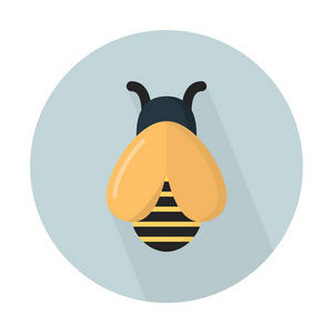 蜜蜂飞虫图标简单矢量图