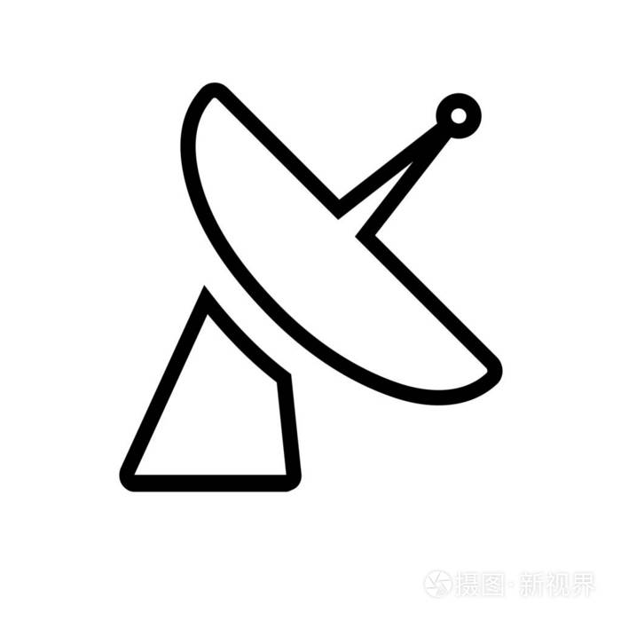 卫星接收器图标简单矢量图插画-正版商用图片15jdc0-摄图新视界
