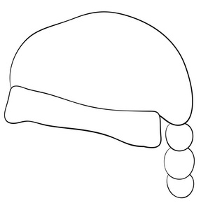 成人和儿童的卡通圣诞帽形象.一个用于放松活动的彩色书页.