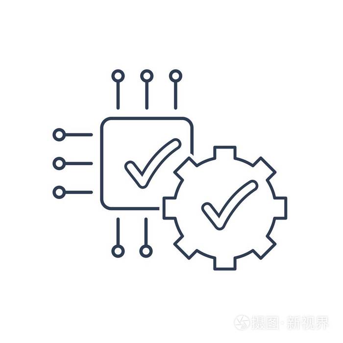 执行,互动.矢量图标.